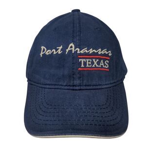 Port Aransas Texas Strapback Hat Blue One Size Embroidered Jhats